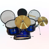 Bateria Acustica Niño Sparkle 7PCS Azul