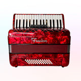 Acordeon Freedom 48 Bajos Rojo + Estuche