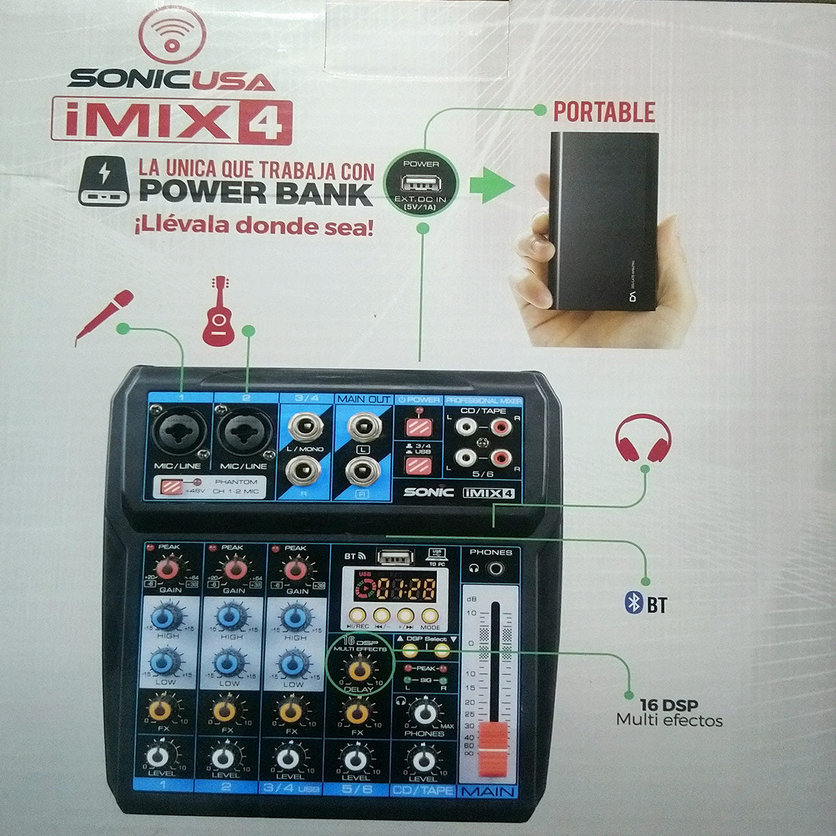 Consola SonicUsa IMIX4 Mini Mixer – CASA MUSICAL VALDEZ