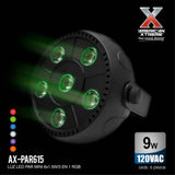 Luz Led Par Mini 6X1.5W 3en1 RGB