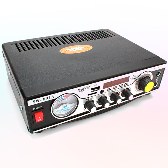 Amplificador YW-831A BT/USB/SD/FM 250W 2CH - Mini
