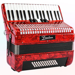 Acordeon Freedom 48 / 60 Bajos Rojo + Estuche