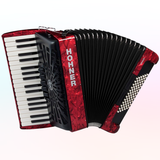 Acordeon Hohner Rojo 72 Bajos Bravo III