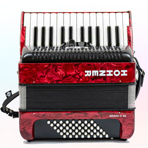 Acordeon Hohner Rojo 48 Bajos Bravo II