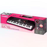 Piano de Niño CASIO SA-78 Rosa Teclado + Adaptador 9v